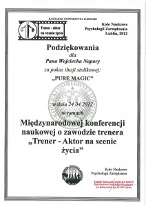 Wojciech Napora - Referencje